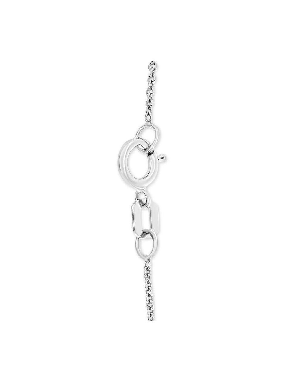 Diamond Cushion Cluster 18" Pendant Necklace (1/10 ct. t.w.) in Sterling Silver - Picture 4 of 5